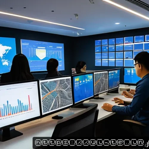Home 30 대규모 데이터 처리에 적합한 아키텍처 설계 - A modern Vietnamese office environment with diverse data engineers and business analysts collaborati...