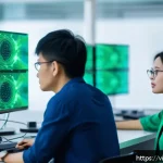 Home 23 딥러닝 모델의 예측 성능 최적화를 위한 아키텍처 - A high-tech deep learning research laboratory in Vietnam, featuring Vietnamese researchers analyzing...